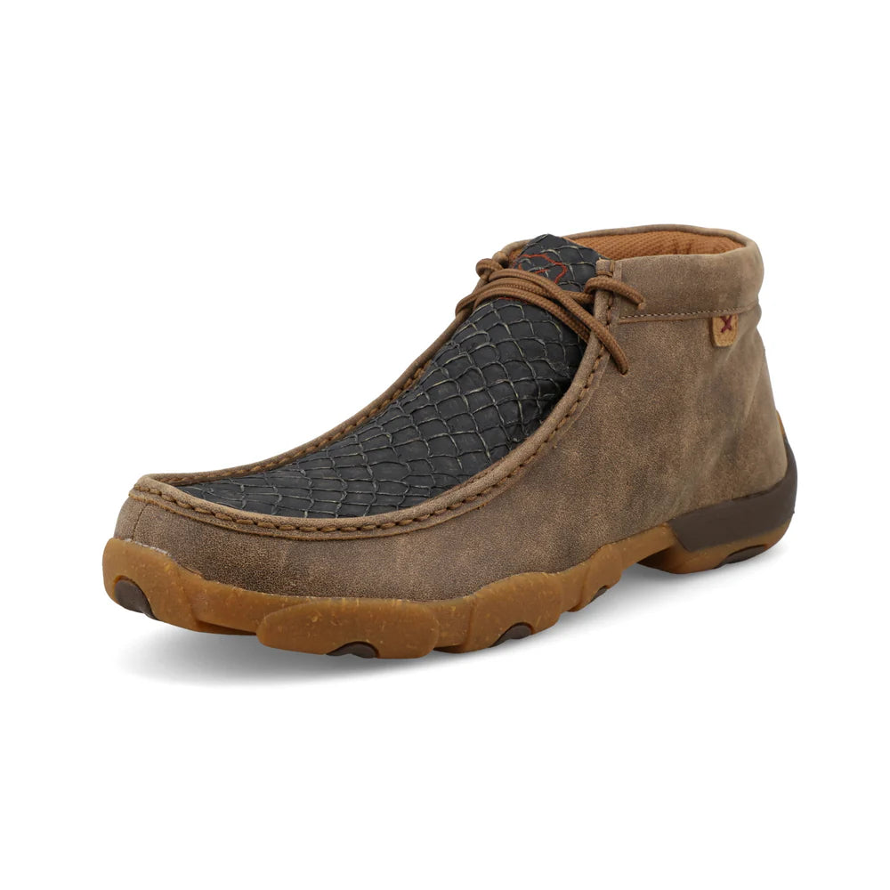 Men's casual shoes with a flexible rubber outsoleTWISTED X MEN'S CHUKKA DRIVING MOC Style: MDM0101